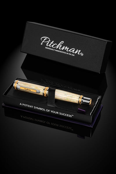 Pitchman Closer LUXE White Mother of Pearl Pen in Pitchman Luxury Gift Box