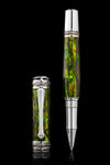 Tycoon Lustrous Green Gold Abalone Shell Rollerball Pen